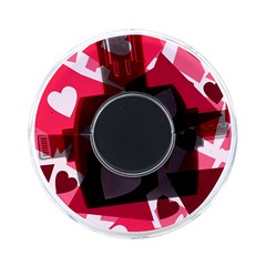 Pink Hearts Pattern Love Shape On-the-go Memory Card Reader