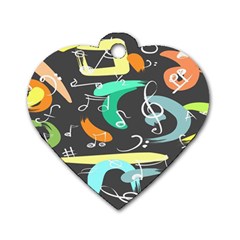 Repetition Seamless Child Sketch Dog Tag Heart (two Sides) by Pakjumat