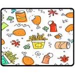 Cute Sketch Set Child Fun Funny Fleece Blanket (Medium) 60 x50  Blanket Front