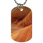 Sandstone The Wave Rock Nature Red Sand Dog Tag (Two Sides) Front