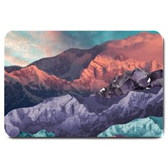 Adventure Psychedelic Mountain Large Doormat by Modalart