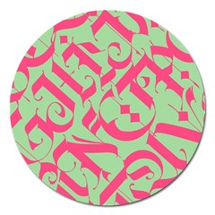 Pattern Ornament Gothic Style Elegant Font Tattoos Magnet 5  (round) by Bedest