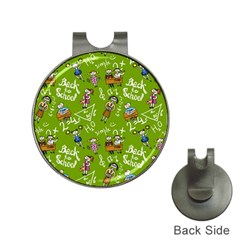 Seamless Pattern With Kids Hat Clips With Golf Markers