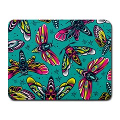 Vintage Colorful Insects Seamless Pattern Small Mousepad by Bedest