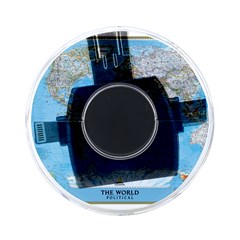 Blue White And Green World Map National Geographic On-the-go Memory Card Reader