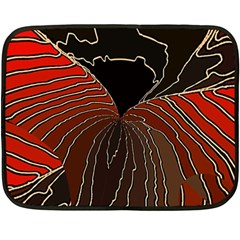 Red Gold Black Voracious Plant Leaf Two Sides Fleece Blanket (mini) by Pakjumat