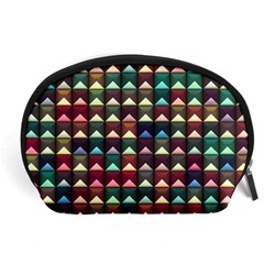 Diamond Geometric Square Design Pattern Accessory Pouch (large)