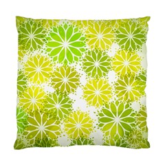 Flowers Green Texture With Pattern Leaves Shape Seamless Standard Cushion Case (two Sides)