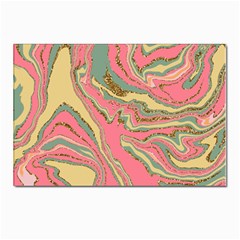 Pattern Glitter Pastel Layer Postcard 4 x 6  (pkg Of 10) by Pakjumat