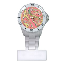 Pattern Glitter Pastel Layer Plastic Nurses Watch by Pakjumat