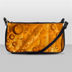 Lime Water Bubbles Macro Light Detail Background Shoulder Clutch Bag by Pakjumat