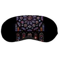 Chartres Cathedral Notre Dame De Paris Stained Glass Sleep Mask by Maspions