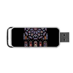 Chartres Cathedral Notre Dame De Paris Stained Glass Portable Usb Flash (one Side)