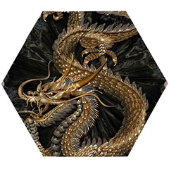 Fantasy Dragon Pentagram Wooden Puzzle Hexagon by Maspions