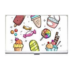 Doodle Cartoon Drawn Cone Food Business Card Holder by Hannah976