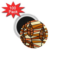 Autumn Leaf Mosaic Seamless 1 75  Magnets (100 Pack) 