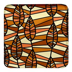 Autumn Leaf Mosaic Seamless Square Glass Fridge Magnet (4 Pack) by Hannah976