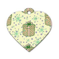 Purple Gifts On A Holy Night   Dog Tag Heart (one Side)