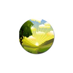 Wallpaper Background Landscape Golf Ball Marker (4 Pack)