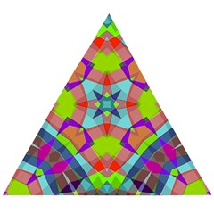 Farbenpracht Kaleidoscope Pattern Wooden Puzzle Triangle by Hannah976