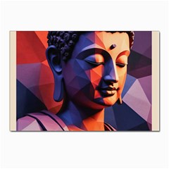 Let That Shit Go Buddha Low Poly (6) Postcards 5  X 7  (pkg Of 10) by 1xmerch