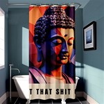 Let That Shit Go Buddha Low Poly (6) Shower Curtain 36  x 72  (Stall)  Curtain(36 X72 )