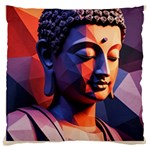 Let That Shit Go Buddha Low Poly (6) Large Cushion Case (One Side) Front