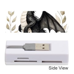 Cute Black Baby Dragon Flowers Painting (2) Memory Card Reader (stick) by 1xmerch