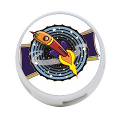 Rocket Space Clipart Illustrator 4-port Usb Hub (one Side) by Sarkoni