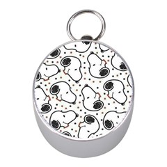 Dog Pattern Mini Silver Compasses by Sarkoni