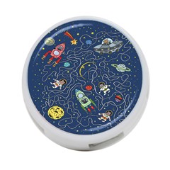 Cat Cosmos Cosmonaut Rocket 4-port Usb Hub (one Side)