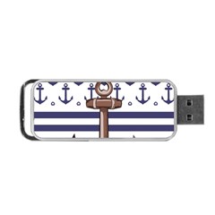 Anchor Background Design Portable Usb Flash (one Side) by Apen