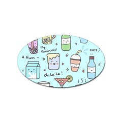 Drinks Cocktails Doodle Coffee Sticker (oval) by Apen