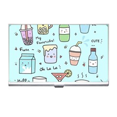 Drinks Cocktails Doodle Coffee Business Card Holder by Apen