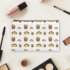 Fries Taco Pattern Fast Food Cosmetic Bag (medium) by Apen