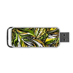 Foliage Pattern Texture Background Portable Usb Flash (two Sides)