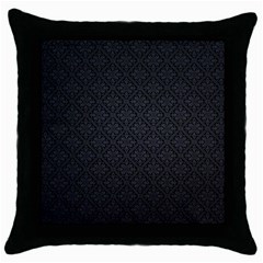 Black Floral Background, Black Backgrounds, Vintage Floral Throw Pillow Case (black) by nateshop