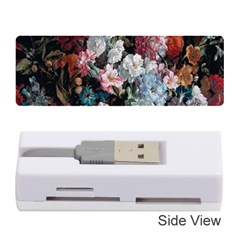 Floral Pattern, Red, Floral Print, E, Dark, Flowers Memory Card Reader (stick)