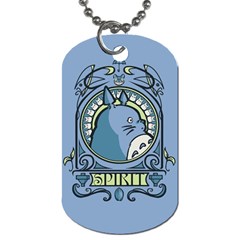 Drawing Illustration Anime Cartoon My Neighbor Totoro Dog Tag (two Sides) by Sarkoni