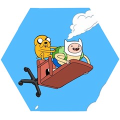 Cartoon Adventure Time Jake And Finn Wooden Puzzle Hexagon by Sarkoni