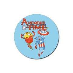 Adventure Time Avengers Age Of Ultron Rubber Round Coaster (4 Pack) by Sarkoni