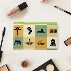 Egyptian Flat Style Icons Cosmetic Bag (xs) by Bedest