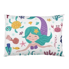 Set Cute Mermaid Seaweeds Marine In Habitants Pillow Case by Bedest