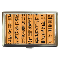 Egyptian Hieroglyphs Ancient Egypt Letters Papyrus Background Vector Old Egyptian Hieroglyph Writing Cigarette Money Case