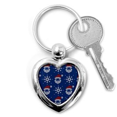 Santa Clauses Wallpaper Key Chain (heart)