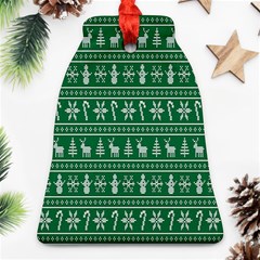 Wallpaper Ugly Sweater Backgrounds Christmas Bell Ornament (two Sides) by artworkshop