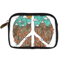 Psychedelic Art Painting Peace Drawing Landscape Art Peaceful Digital Camera Leather Case by Sarkoni