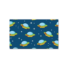 Seamless Pattern Ufo With Star Space Galaxy Background Sticker Rectangular (100 Pack) by Bedest