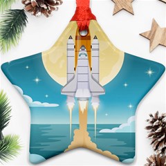 Space Exploration Illustration Star Ornament (two Sides) by Bedest