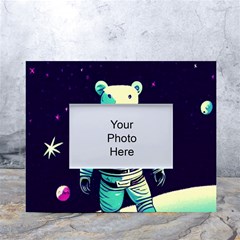 Bear Astronaut Futuristic White Tabletop Photo Frame 4 x6  by Bedest